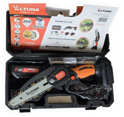 Motosserra Altuna AF150 (Brushless Motor 800W) 2 Baterias 21V 2Ah 150 mm